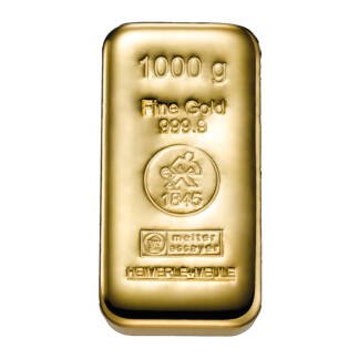 Heimerle + Meule Goldbarren gegossen 1000 g
