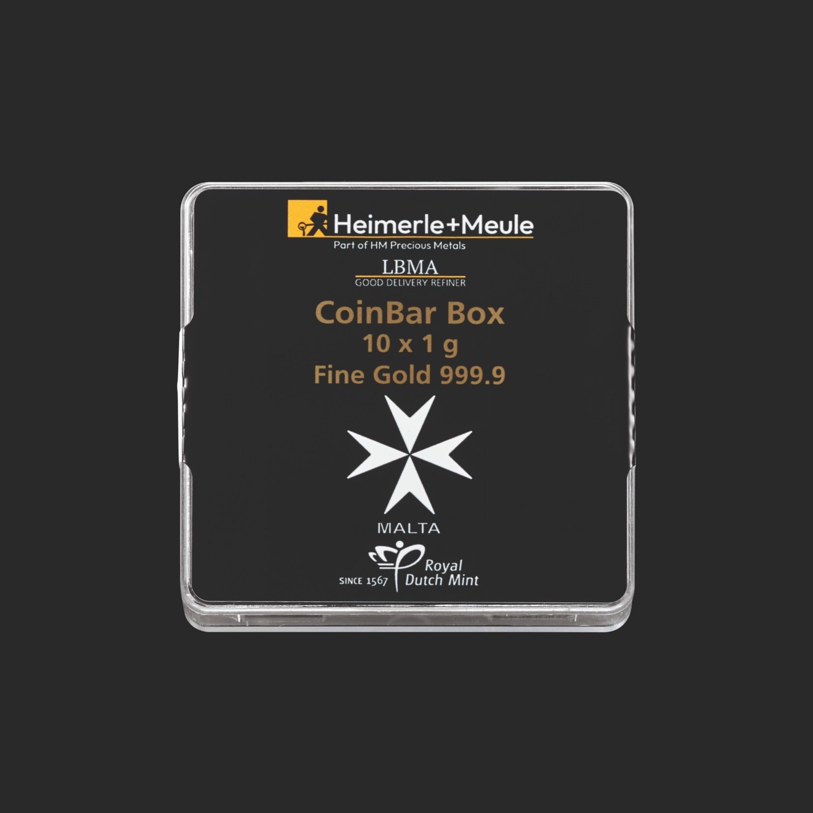 Malta CoinBar Box 10×1 g Gold – weitere Ansicht