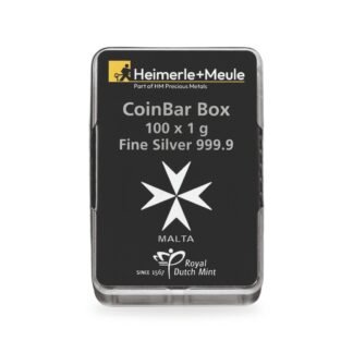 Malta CoinBar Box 100×1 g Silber